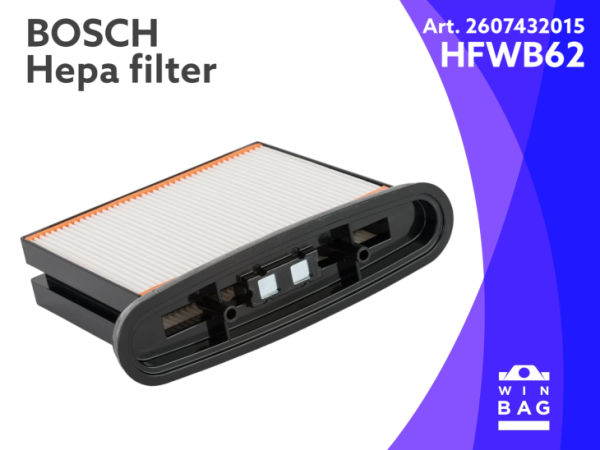 Hepa filter Bosch gas25, gas50, 2607432015 WIN-BAG HFWB62