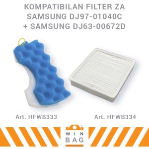 Komplet filtera za SAMSUNG usisivače DJ63-00672A+DJ97-01040C