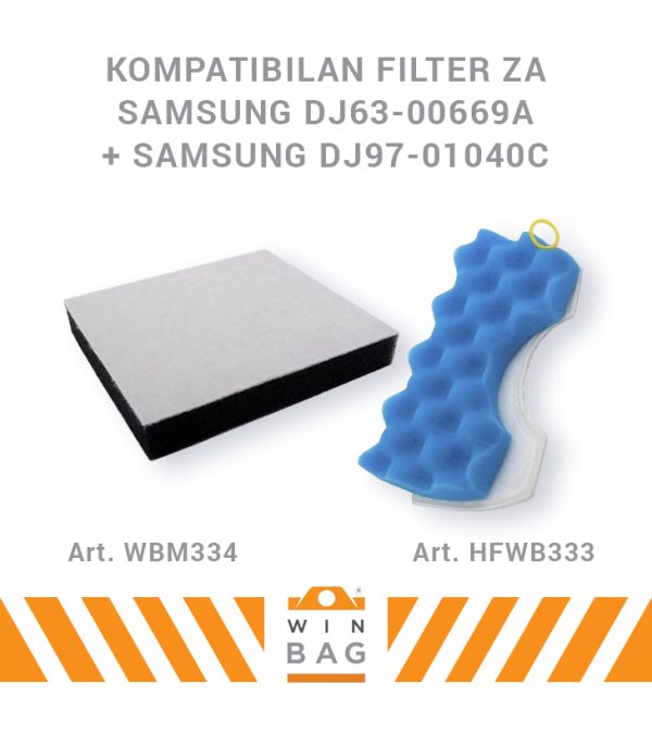 Komplet filtera za SAMSUNG usisivače DJ63-00669A+DJ97-01040C