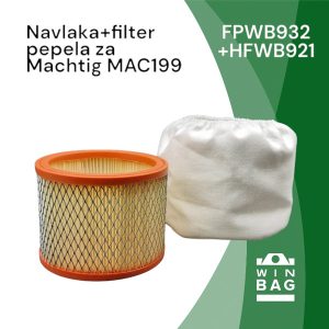 Zaštitna navlaka+filter za Machtig MAC199 usisivač pepela