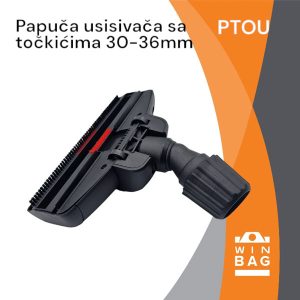 Papuča usisivača sa točkićima široka Fi30-36mm