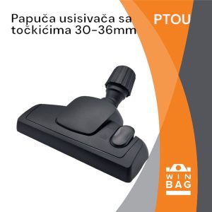Papuča usisivača sa točkićima široka Fi30-36mm